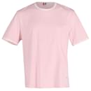 Thom Browne Side Slit Relaxed Short-Sleeve T-Shirt in Pink Cotton 