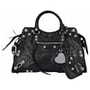 Balenciaga Women Neo Cagole City Handbag with Rhinestones