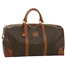 CELINE Macadam Canvas Boston Bag PVC Leather Brown Auth jk2310 - Céline