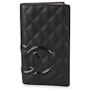 Chanel Black Quilted calf leather & Patent Leather Cambon Ligne Yen Wallet