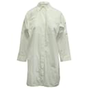 Acne Studios Oversized Shirt Dress in White Cotton