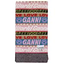 Graphic Beanie in Multicolor Recyled Wool/Poly - Ganni
