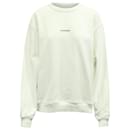 Acne Studios Logo Sweatshirt in White Cotton 