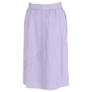 Prada Top Stitch Midi Skirt in Lilac Cotton