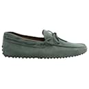 Tod's Gommino Driving Shoes in Mint Green Suede 