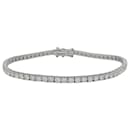 Pulsera linea oro blanco, 5 quilates de diamantes. - inconnue