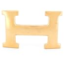 HERMES H BELT BUCKLE IN POLISHED GOLD METAL 32MM GOLDEN BELT BUCKLE - Hermès