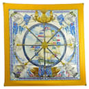 HERMES VIVE LE VENT BOAT SCARF IN YELLOW SQUARE SILK 90 CM SILK SCARF YELLOW - Hermès