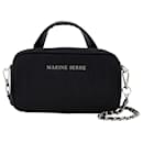 Moire Madame Mini Bag in Black Recycled Fabric - Marine Serre