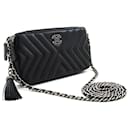 Chanel 2019 Lambskin Wallet On Chain WOC lined Zip Chain Bag SV