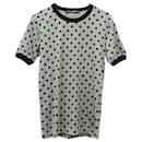 Dolce & Gabbana Polka Dot Crew Neck Shirt in Grey Cotton