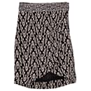 Ba&sh Iliade Wrap-Effect Printed Mini Skirt in Black Viscose - Ba&Sh