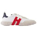 3R Allacciato H Sneakers in White Leather - Hogan