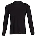 Mr P. Crew Neck Sweater Top in Black Cashmere - Autre Marque