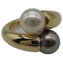 Anello di perle foderato in oro Cartier