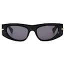 Óculos de sol em acetato preto/cinza - Bottega Veneta