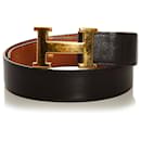 Hermes Black Constance Leather Belt - Hermès