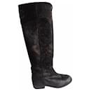 Chanel Pony Hair  riding boots