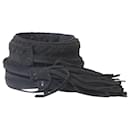 Cintura Maje Anoushka con nappine in camoscio nero