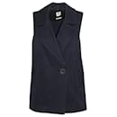 Hermes Pocketed Vest in Navy Blue Cotton Twill - Hermès