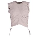 T by Alexander Wang Ruched Side Detail Top in Grey Cotton  - T By Alexander Wang