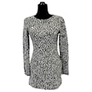Chanel - 94A Knit Clear Sequin Dress - Black & White