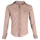 Christian Dior Homme Long Sleeve Button Front Shirt in Tan Cotton 