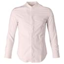 Maison Martin Margiela Long Sleeve Button Front Shirt in White Cotton 