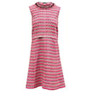 Marc Jacobs Striped Sleeveless Shift Dress in Pink Acrylic