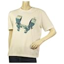Hermes Odyssee Space Ship  Blue White Cotton Unisex T-shirt Top Men Women size S - Hermès