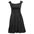 Zac Posen Fit and Flare Dress in Navy Blue Polyamide