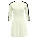 Sandro Paris Sleeve Embellished Shift Dress in White Polyester