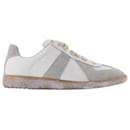 Replica Deconstructed Sneakers in White Leather - Maison Martin Margiela