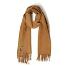 camel gold silk scarf stole - Hermès