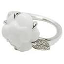 * Chanel CHANEL 750WG camellia chalcedony diamond ring size 8