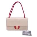* Chanel CHANEL shoulder bag cocomark beige x red leather x gold metal fittings