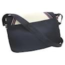 * CHANEL Chanel Cocomark Shoulder Bag Sportline Nylon Canvas Navy x White x Red Silver Hardware Used Messenger Bag Ladies