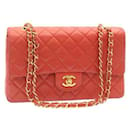 Red Quilted Timeless Flap Bag - Chanel