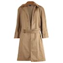 Burberry Single Breasted Trench Coat in Beige Wool