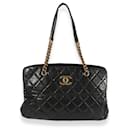 Chanel Black Quilted Calfskin Cc Crown Tote 