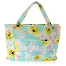 Chanel Multicolor Floral Print Terrycloth Frame Tote 