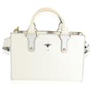 Dior White Smooth Leather D-bee Tote