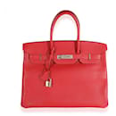 Hermes Rouge Casaque Epsom Birkin 35 PHW - Hermès