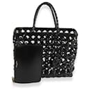 Dior Black Woven Leather Large Lady  Bag