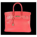 Hermes Limited Edition Rose Jaipur & Gold Epsom Candy Birkin 35 GHW - Hermès