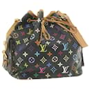 LOUIS VUITTON Monogram Multicolor Noe Shoulder Bag Black M42230 LV Auth am337BA - Louis Vuitton