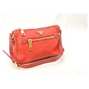 PRADA Shoulder Bag Nylon Red Auth am2330S - Prada