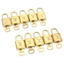Louis Vuitton padlock 10set Padlock Gold Tone LV Auth am1297g