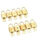 Louis Vuitton padlock 10set Padlock Gold Tone LV Auth am1301g