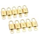 Louis Vuitton padlock 10set Gold Tone LV Auth am1426g